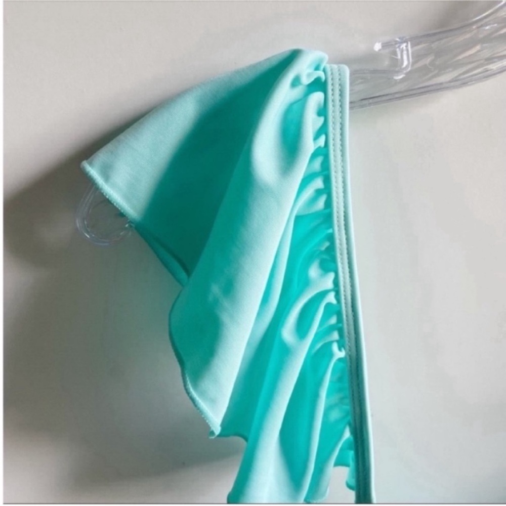 Rumi Como Swim bikini teal ruffled plus size sustainable NWT - Picture 3 of 10